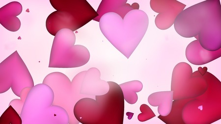 Flying Hearts Vector Confetti. Valentines Day Wedding Pattern. Beautiful Pink Design Valentines Day Decoration with Falling Down Hearts Confetti. Rich VIP Gift, Birthday Card, Poster Backgroundのイラスト素材