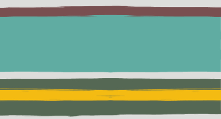 Brown, Green, Gray Sailor Stripes Painted Vector Seamless Summer Pattern. Simple Textured Horizontal Modern Lines, Paintbrush Male Fabric Design. Vector Watercolor Seamless Stripes Paint Backgroundのイラスト素材