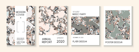 Topographic Fluid Liquid Paint Vector Cover. Medical Earth Day Ecology Poster. Brown Red Earth Soil Volcano Design. Music Poster, Ad Annual Report Template. Topographic Fluid Vector Coverのイラスト素材
