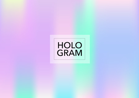 Princess Hologram Neon Vector Background. Luxury Trendy Tender Pearlescent Glam Overlay. Rainbow Holographic Princess, Fairytale, Cute Girlie Paper. Unicorn Fairy Tale Neon Hologram Gradientのイラスト素材