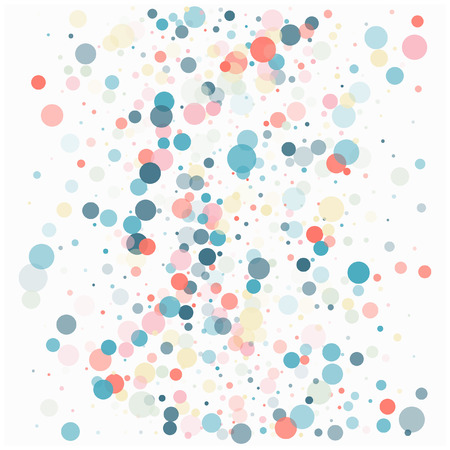 Valentine Decoration, Tender Snowflake Storm Vector Confetti. Valentine, Birthday Party, Christmas Celebration Flying Circles, Magic Falling Dots Background. Love, Romance Scent Confetti Border.のイラスト素材