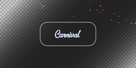 Carnival Confetti Explosion Vector Background. Birthday, New Year, Christmas Party Confetti Rain Shower. Colorful Circles, Bubbles, Sparkle Decoration. Falling Color Tinsel, Fiesta Celebration Design.のイラスト素材