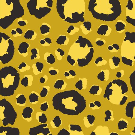 Leopard Print Seamless Vector Design. Trendy Animal Skin Fashion Pattern. Modern Fabric Texture,...