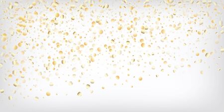 Gold, Silver Rich Falling Bokeh Confetti. Sparkling Winter Bokeh. VIP Gold, Silver Lights, Sparkles, Gradient Tinsel Confetti. Sparkling Glamour New Year Christmas Decoration Vector Background.のイラスト素材