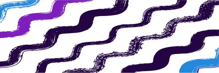 Cool Wavy Zigzag Stripes Vintage Pattern. Autumn Winter Funky Fashion Print. Ink Brushed Lines...