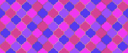 Traditional Ramadan Mosque Golden Shape. Eid Mubarak Islamic Decoration. Moroccan Seamless Texture Ramadan Kareem Islam Illustration. Moroccan Seamless Mosaic Design. Persian Mosque Window Tile.のイラスト素材