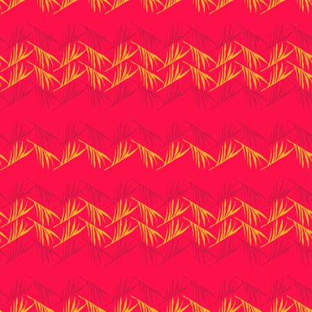 Hipster Tropical Vector Seamless Pattern. Feather Banana Leaves Dandelion Monstera Tropical Seamless Pattern. Beautiful Male Shirt Female Dress Texture. Fine Summer Textile. Painted Floral Background.のイラスト素材