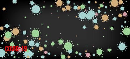 Covid-19 Quarantine nCoV Banner. Flat Cartoon Coronavirus Medical Banner. Virus Protection Flat Corona Web Page. Covid-19 Quarantine nCoV Banner. Business Information During Coronavirus Quarantine.のイラスト素材