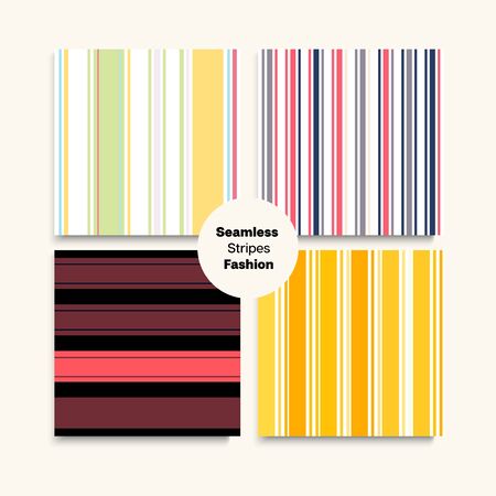 Sailor Stripes Seamless Design Set. Modern Fashion Background Training Suit Lines Female Childrens Male Seamless Stripes Texture. Elegant Lines Endless Pattern. Autumn Spring Funky Fashion Fabric.のイラスト素材
