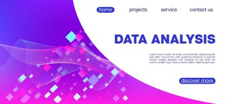 Flying Particles Distressed Purple Vector. Data Stream Minimal Banner. 3D Liquid Shapes Website. Grunge Geometric Background. Big Data Neon Wallpaper. Pink Blue Purple Futuristic Gradient Overlay.のイラスト素材