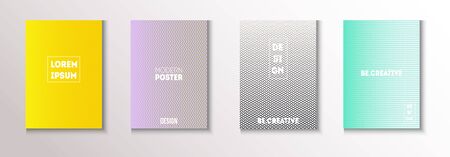 Folded Minimal Cover Vector Set. Cool Technology Wallpaper. Pattern Gradient Overlay Business Folder. Trendy Magazine Page. 80s Neon Music Poster. Minimal Covers Set. Modern Flyer Graphic Design.のイラスト素材