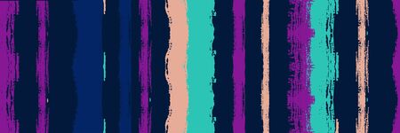 Funky Vertical Stripes Seamless Background. Gouache Ink Lines Texture. Dirty Vector Watercolor Paint Lines. Summer Spring Graffiti Stripes. Torn Distress Trace. Winter Autumn Modern Fashion Fabric.のイラスト素材