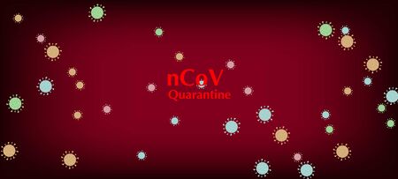 nCoV Quarantine Vector Banner. Business Information During Coronavirus Quarantine. Flat Cartoon Coronavirus Medical Banner. nCoV Quarantine Vector Banner. Virus Protection Flat Corona Web Page.のイラスト素材