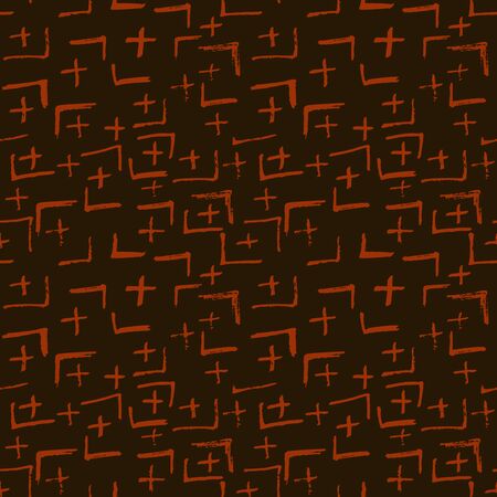 Tie Dye Japanese Geometric Autumn Seamless Pattern. Boho Tie Dye Ikat Batik. Scribble Cartoon Doodle Craft Texture. Geo Wabi Sabi Patchwork Kimono Print. Scribble Craft Doodle Seamless Collageのイラスト素材