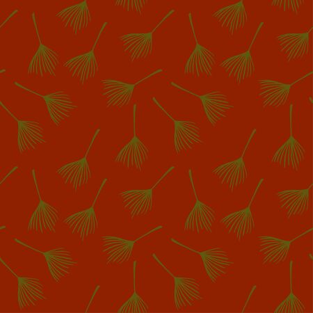 Trendy Tropical Vector Seamless Pattern. Doodle Floral Background. Banana Leaves Dandelion Monstera Feather Tropical Seamless Pattern. Chic Summer Fabrics. Beautiful Male Shirt Female Dress Texture.のイラスト素材