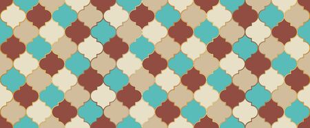 Ramadan Kareem Islam Illustration. Turkish Mosque Window Grid. Eid Mubarak Muslim Decoration. Moroccan Seamless Ornament Moroccan Seamless Mosaic Pattern. Traditional Ramadan Golden Mosque Tile.のイラスト素材