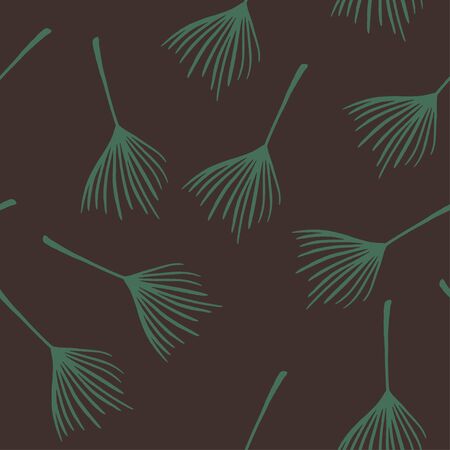 Modern Tropical Vector Seamless Pattern. Banana Leaves Dandelion Monstera Feather Tropical Seamless Pattern. Elegant Male Shirt Female Dress Texture. Cool Summer Fabrics. Painted Floral Background.のイラスト素材