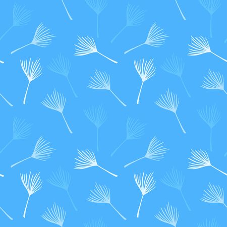 Trendy Tropical Vector Seamless Pattern. Elegant Male Shirt Female Dress Texture. Banana Leaves Feather Dandelion Monstera Tropical Seamless Pattern. Doodle Floral Background. Nice Summer Textile.のイラスト素材