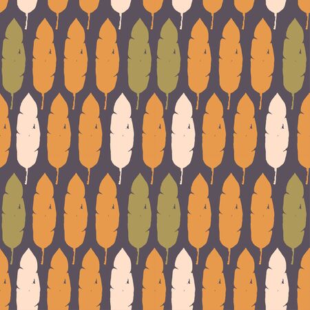Trendy Tropical Vector Seamless Pattern. Monstera Banana Leaves Feather Dandelion Tropical Seamless Pattern. Drawn Floral Background. Elegant Male Shirt Female Dress Texture. Cool Summer Fabrics.のイラスト素材