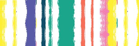 Funky Vertical Stripes Seamless Background. Summer Spring Distress Stripes. Cool Vector Watercolor Paint Lines. Winter Autumn Funky Fashion Print. Watercolor Lines Design. Torn Graffiti Trace.のイラスト素材