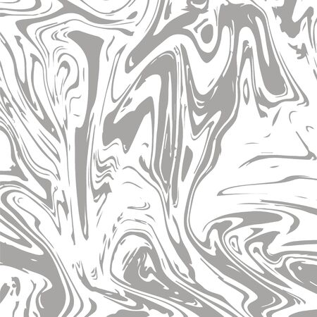 Gray Marble Texture, Funky Square Ink Wash Background. Liquid Paint Suminagashi Trendy Pattern for Invitation Cards, Banners, Corporate Identity. Hipster Stone Marble Texture, Fading Paint Splatterのイラスト素材