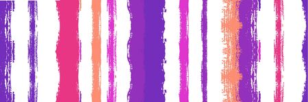Funky Vertical Stripes Seamless Background. Dirty Vector Watercolor Paint Lines. Torn Graffiti Trace. Winter Autumn Trendy Fashion Fabric. Summer Spring Distress Stripes. Gouache Ink Lines Texture.のイラスト素材