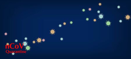 nCoV Quarantine Vector Banner. Virus Protection Flat Corona Web Page. Business Information During Coronavirus Quarantine. nCoV Quarantine Vector Banner. Flat Cartoon Coronavirus Medical Design.のイラスト素材