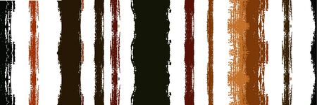 Funky Vertical Stripes Seamless Background. Spring Summer Distress Stripes. Cool Graffiti Trace. Winter Autumn Trendy Fashion Textile. Dirty Vector Watercolor Paint Lines. Hand Drawn Lines Banner.のイラスト素材