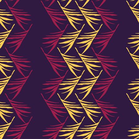 Trendy Tropical Vector Seamless Pattern. Elegant Male Shirt Female Dress Texture. Monstera Dandelion Banana Leaves Feather Tropical Seamless Pattern. Fine Summer Textile. Doodle Floral Background.のイラスト素材