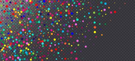 Rainbow Confetti Hipster Vector Wallpaper. Christmas, New Year, Birthday Magic Decoration. Falling Down Gleam Sequins Frame. Carnival Minimal Garland. Rainbow Confetti Falling. Holiday Celebrationのイラスト素材