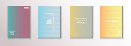 Folded Minimal Cover Vector Set. Modern Flyer Texture Design. Textured Gradient Overlay Business Folder. 80s Neon Music Poster. Trendy Magazine Page. Minimal Covers Set. Cool Technology Wallpaper.のイラスト素材