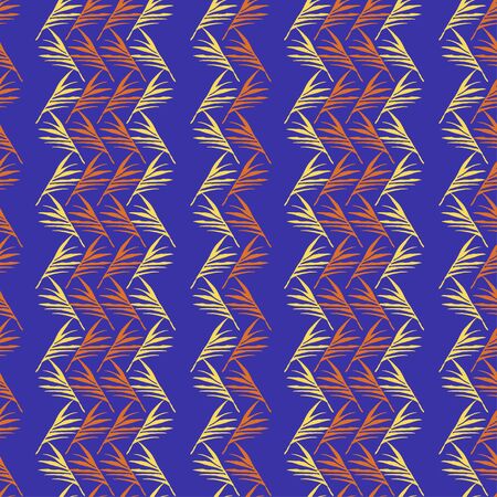 Hipster Tropical Vector Seamless Pattern. Fine Summer Fabrics. Elegant Male Shirt Female Dress Texture. Feather Monstera Banana Leaves Dandelion Tropical Seamless Pattern. Doodle Floral Background.のイラスト素材