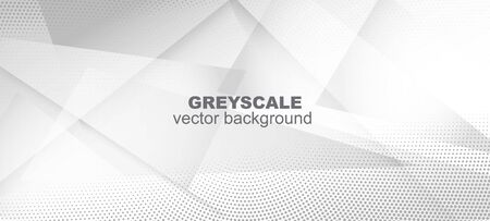 Halftone Minimal Gray Vector Background. Pop Art Dots Light Texture. Halftone Wallpaper. Geometric Dots Texture. Dynamic Faded Banner. Grain Pattern. Gray White Shadow Page. Edgy Tile. Geo Lines Shapeのイラスト素材