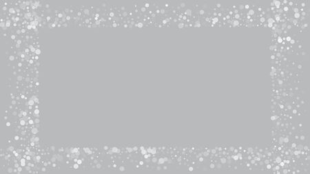 Heavy Snowfall, Falling Snow. Falling Snowflakes, Night Sky. Winter Holidays Storm Background. Advertising Frame, New Year, Christmas Weather. Elegant Scatter, Grunge White Glitter. Cold Heavy Snowのイラスト素材