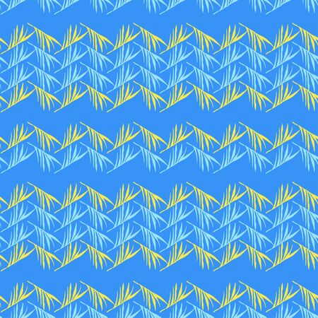 Modern Tropical Vector Seamless Pattern. Feather Banana Leaves Dandelion Monstera Tropical Seamless Pattern. Cool Summer Textile. Painted Floral Background. Elegant Male Shirt Female Dress Texture.のイラスト素材