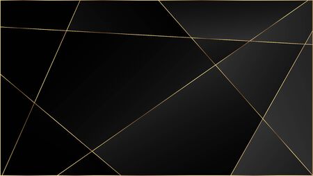 Black Luxury Polygon Texture. Silver Rich VIP Geometric Celebration Wallpaper. Gold Lines Triangular Premium Banner. Crystal Triangle Black Premium Background. Elegant Dark Platinum Chic Shapes Borderのイラスト素材