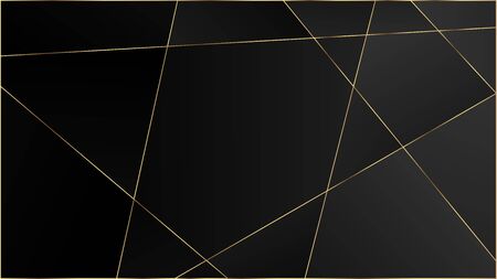 Black Premium Triangular Texture. Silver VIP Rich Geometric Celebration Wallpaper. Gold Lines Polygon Luxury Border. Crystal Triangle Black Premium Background. Elegant Dark Platinum Chic Shapes Frameのイラスト素材