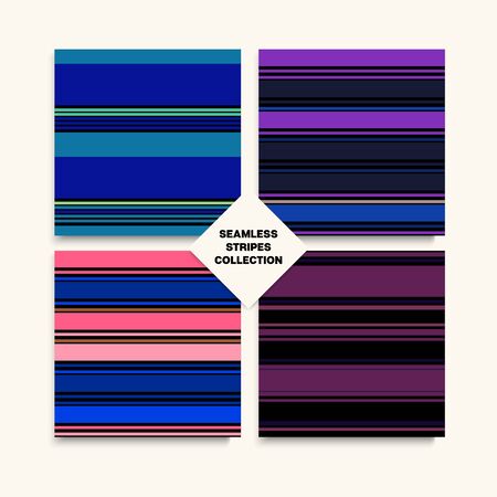 Sailor Stripes Design Set. Swimming Suit Lines Retro Fashion Background Autumn Summer Vintage Fashion Textile. Female Male Children Stripes Texture. Hipster Lines Endless Pattern.のイラスト素材