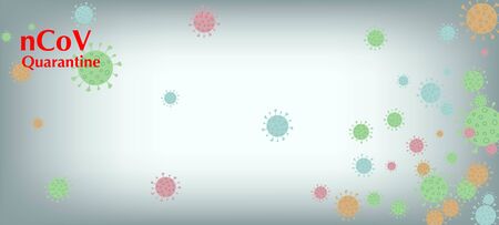 nCoV Quarantine Banner. Virus Protection Flat Corona Web Page. Business Information During Coronavirus Quarantine. nCoV Quarantine Banner. Flat Cartoon Coronavirus Medical Design.のイラスト素材