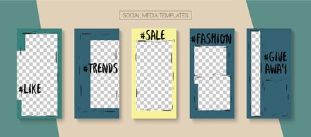 Social Stories Cool Layout. Online Shop Rich VIP Invitation Apps. Blogger Simple Frame, Social Media Kit Template. Tech Sale, New Arrivals Story Layout. Social Media Stories VIP Layoutのイラスト素材