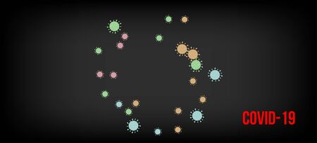 Covid-19 Quarantine nCoV Banner. Business Information During Coronavirus Quarantine. Flat Cartoon Coronavirus Medical Design. Covid-19 Quarantine nCoV Banner. Virus Protection Flat Corona Web Page.のイラスト素材