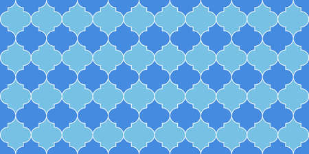Seamless Moroccan Design Eid Mubarak Islam Background. Seamless Moroccan Mosaic Texture. Ramadan Kareem Muslim Illustration. Traditional Ramadan Mosque Golden Tile. Ottoman Mosque Window Motif.のイラスト素材