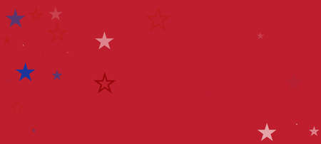 National American Stars Vector Background. USA 11th of November Veteran's President's Memorial 4th of July Independence Labor Day Design. American Blue, Red, White Falling Stars. US Election Border.のイラスト素材