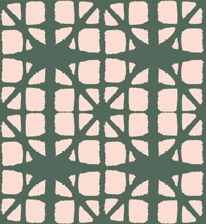 Japanese Tie Dye Seamless Pattern. Bohemian Kimono Fabric. Geometric Bohemian Asian Tie Dye Texture. Artistic Shibori Seamless Pattern. Geo Arc Shape Design Luxurious Japanese Clothes Pattern.のイラスト素材