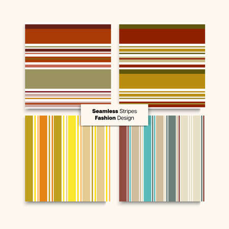 Sailor Stripes Seamless Pattern Set. Summer Autumn Retro Fashion Textile. Training Suit Lines Funky Fashion Background Male Female Childrens Seamless Stripes Texture. Trendy Lines Endless Design.のイラスト素材