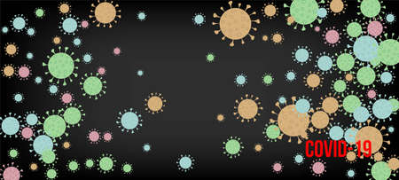Covid-19 Quarantine nCoV Banner. Flat Cartoon Coronavirus Medical Design. Business Information During Coronavirus Quarantine. Covid-19 Quarantine nCoV Banner. Virus Protection Flat Corona Web Page.のイラスト素材