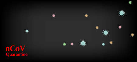 nCoV Quarantine Vector Banner. Virus Protection Flat Corona Web Page. Flat Cartoon Coronavirus Medical Design. nCoV Quarantine Vector Banner. Business Information During Coronavirus Quarantine.のイラスト素材