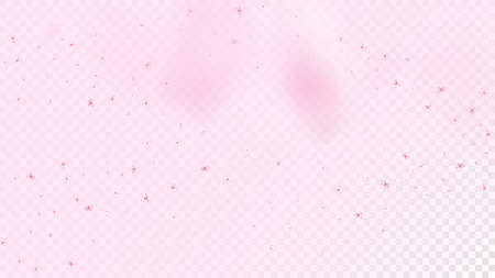 Nice Sakura Blossom Isolated Vector. Feminine Blowing 3d Petals Wedding Texture. Japanese Oriental Flowers Wallpaper. Valentine, Mother's Day Watercolor Nice Sakura Blossom Isolated on Roseのイラスト素材