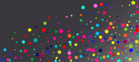 Rainbow Confetti Hipster Vector Wallpaper. Carnival Modern Garland. Holiday Celebration Falling Down Gleam Sequins Frame. Rainbow Confetti Falling. Christmas, New Year, Birthday Magic Decoration.のイラスト素材