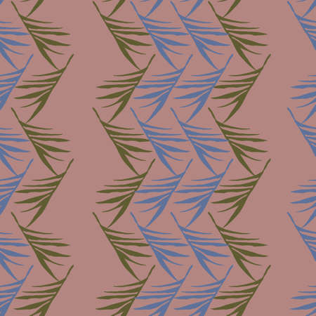 Modern Tropical Vector Seamless Pattern. Feather Dandelion Banana Leaves Monstera Tropical Seamless Pattern. Drawn Floral Background. Elegant Male Shirt Female Dress Texture. Chic Summer Fashion.のイラスト素材